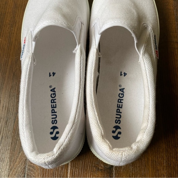 Superga Slip On Platform Classic White Slip-On Sneakers SZ 9.5(41) ✨Like New✨ - Picture 4 of 14